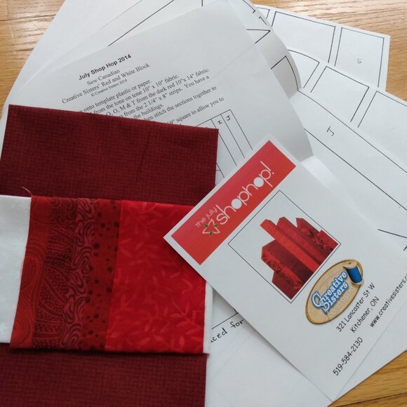 Quilt Block with Fabric Sewing Pattern Skyscraper Buildings Shop Hop July 2014 - Picture 4 of 5